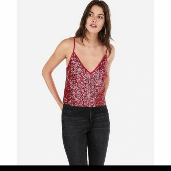 Sparkle and shine express cross back top crop spaghetti strap NWT - Picture 2 of 2